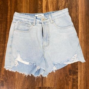 Cotton On Lightwash High Waist Denim Shorts